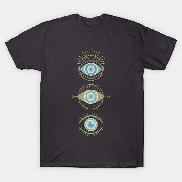 Evil eyes T-Shirt by Little Bad Wren 